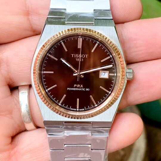 Mens Tissot Prx Powermatic 80 Steel & 18k gold bezel T931.407.41.291.00