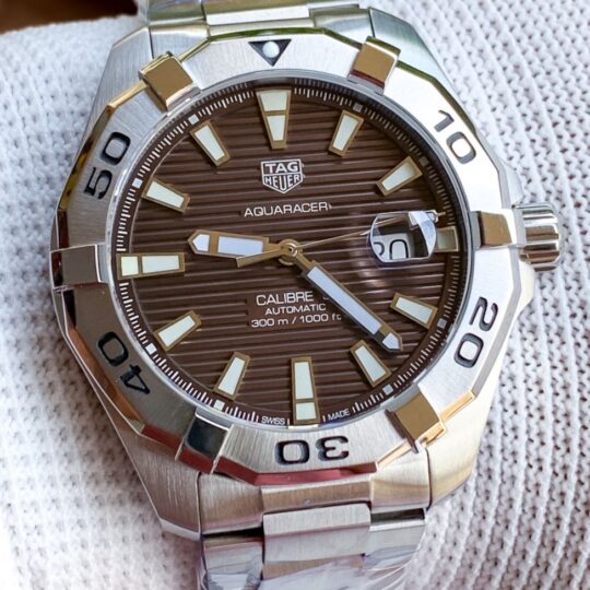 Tag Heuer Aquaracer Brown Sunray Dial Watch For Men WAY2018.BA0927